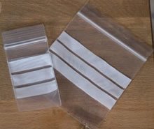 Write-on gripseal bags